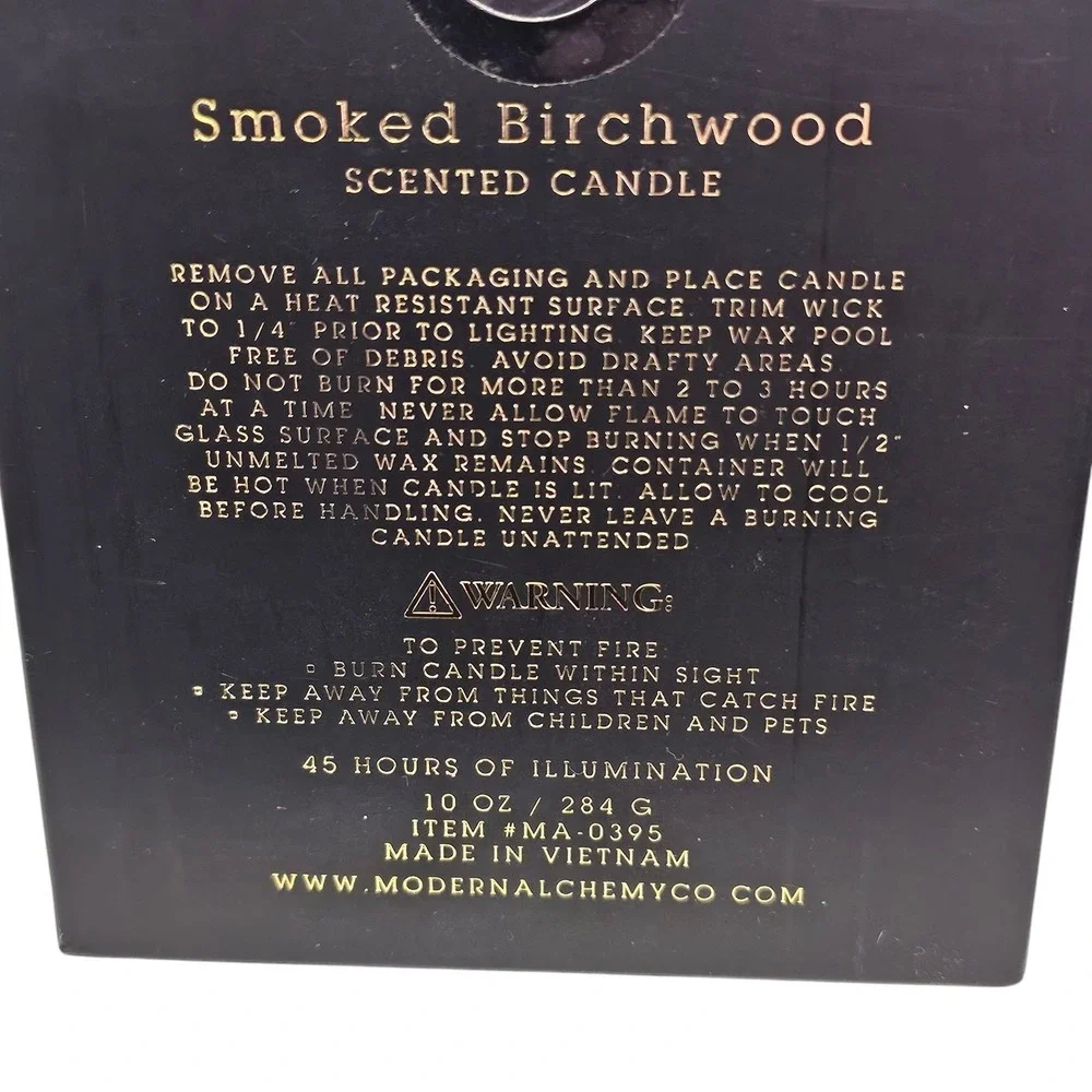Modern Alchemy Smoked Birchwood Scented Candle 10 oz Luxury Home‎ Fragrance